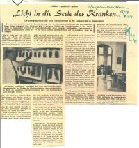 Zeitungsartikel zur Eröffnung eines neuen Gesundheitsamtes 1958