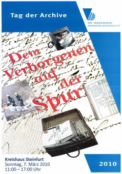 Großer Werbeflyer für den Tag der Archive 2010