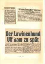 Zeitungsartikel zu dem Todesfall des Lehrers