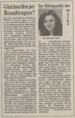 Kommentar „Gleichstellen per Beauftragte?“ von Monika Egler 