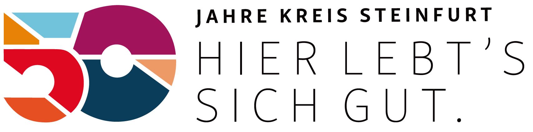 Logo zum 50-jährigen Jubiläum des Kreises Steinfurt