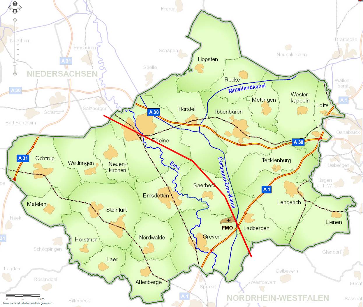 Bezirke der Kreisstraßenmeistereien