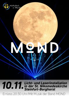 Licht- und Laserinstallation Ausstellungsplakat 